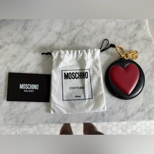 Moschino Black Leather Pouch